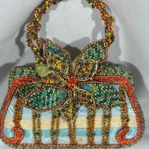 Mary Francis Jewels, Beaded, Embellished Coral Springs Handbag w/ tag